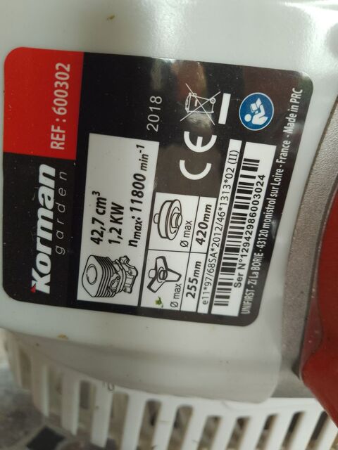 D�broussailleuse thermique. 90 Seysses (31)