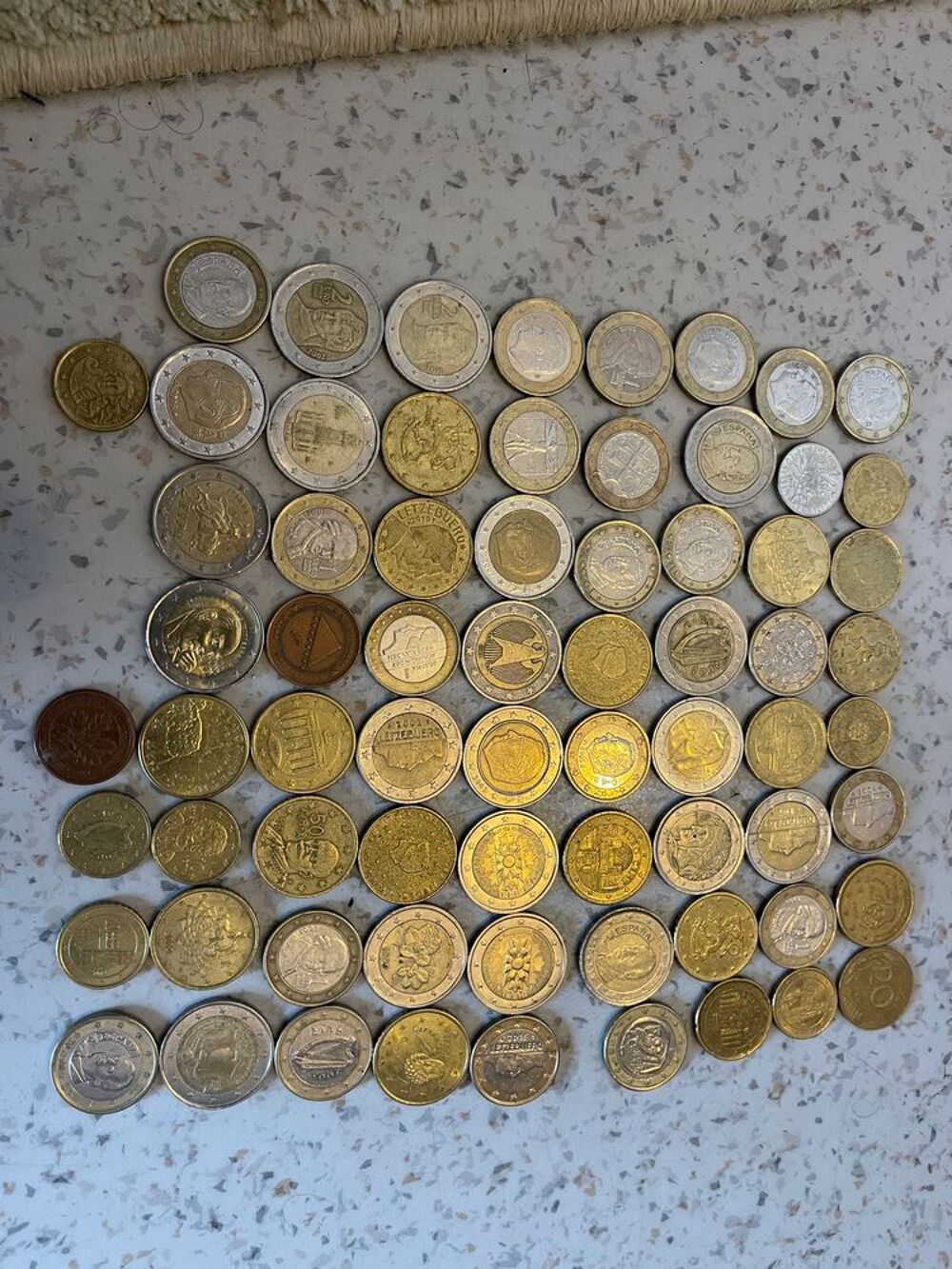 Pi&egrave;ces euros et francs rare 