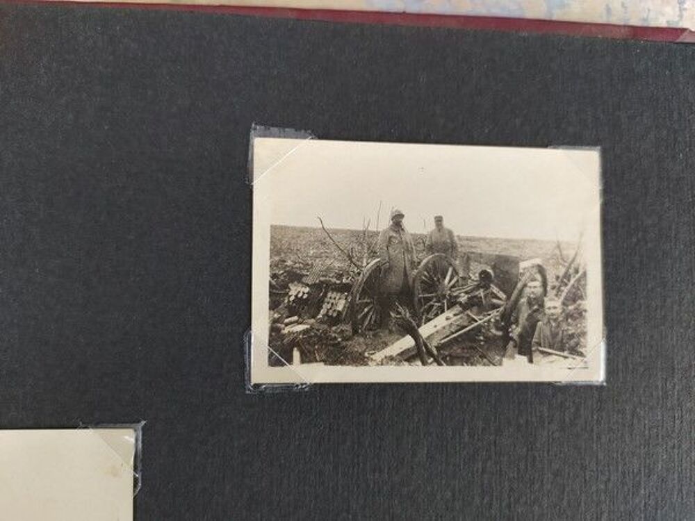 Album Photographie Poilu Artillerie Front Tranch&eacute;e 14-18 WW1 