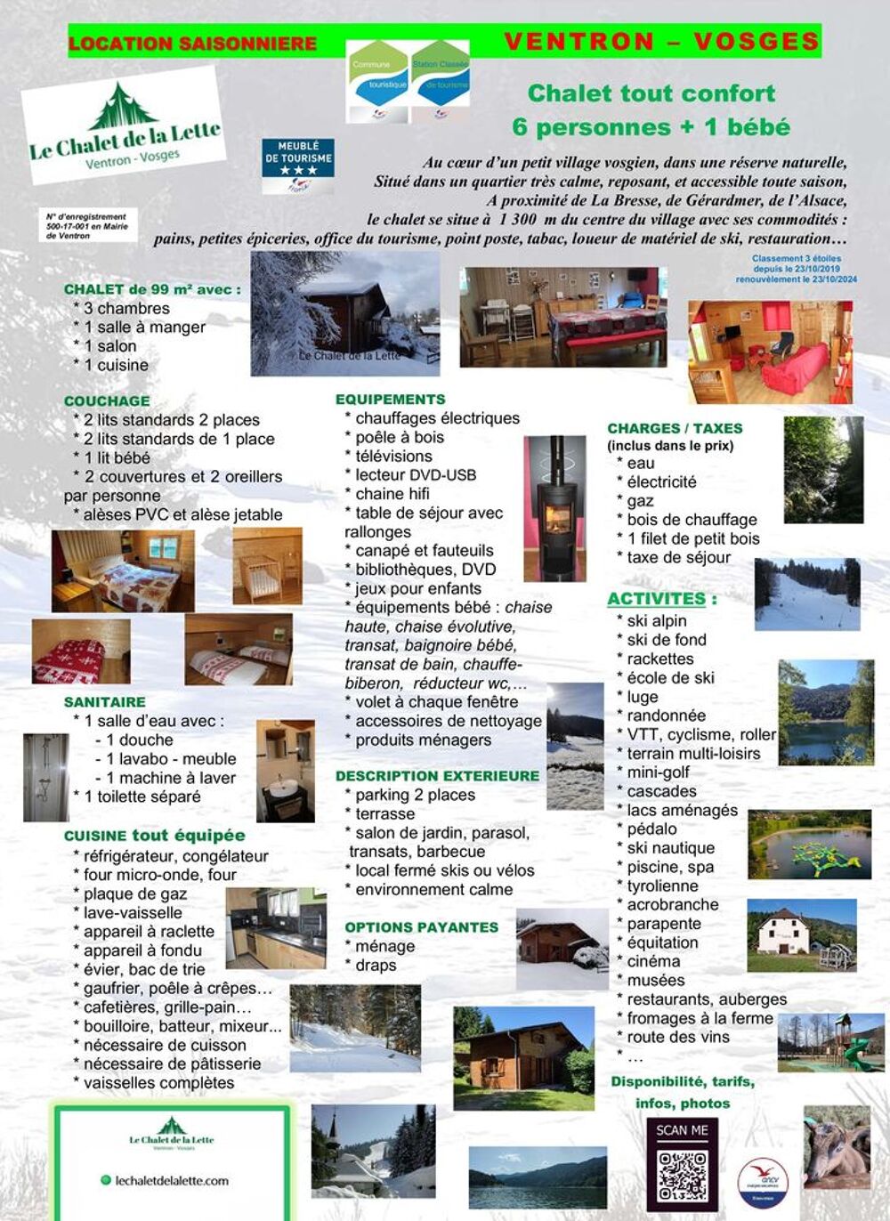   Chalet, montagne, 3* tout confort quartier calme et reposant Lorraine, Ventron (88310)