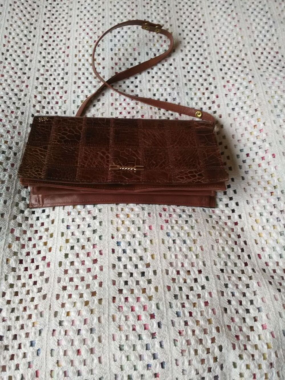 sac avec bandouli&egrave;re marron Maroquinerie