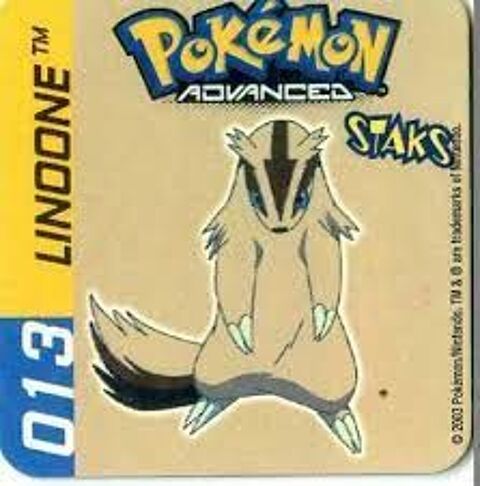 COLLECTION // MAGNET // POKEMON N°013 LINOONE 4 Villiers (86)
