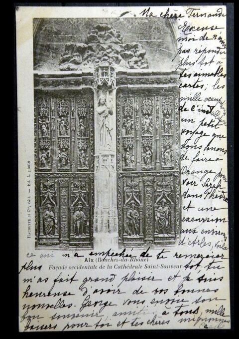 Timbres-CPA-carte postale- Aix en Provence (13 ) Faade occi 2 Lyon 1 (69)