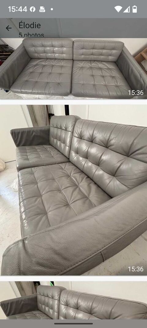 canap ikea cuir 3 places landskrona prix neuf 9900 400 Marseille 12 (13)