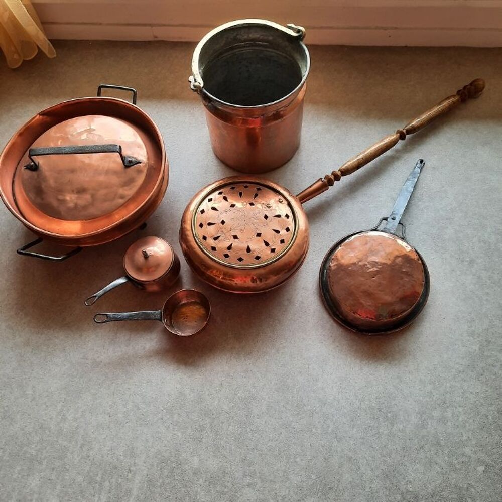 Lot(divisible) d'objets anciens en cuivre, prix en baisse Décoration