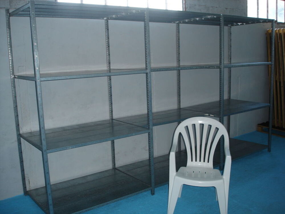 Rayonnages professionnel en acier galvaniser. Bricolage