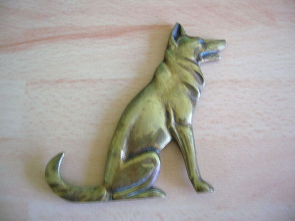 CHIEN LOUP BRONZE Décoration