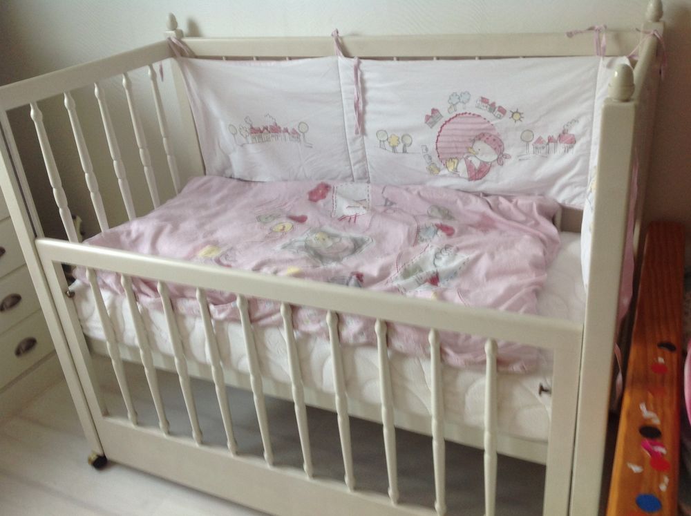 LIIT BB ET ENFANT JUSQU'A 4 ANS 129X66 BOIS LAQUE BLANC Meubles