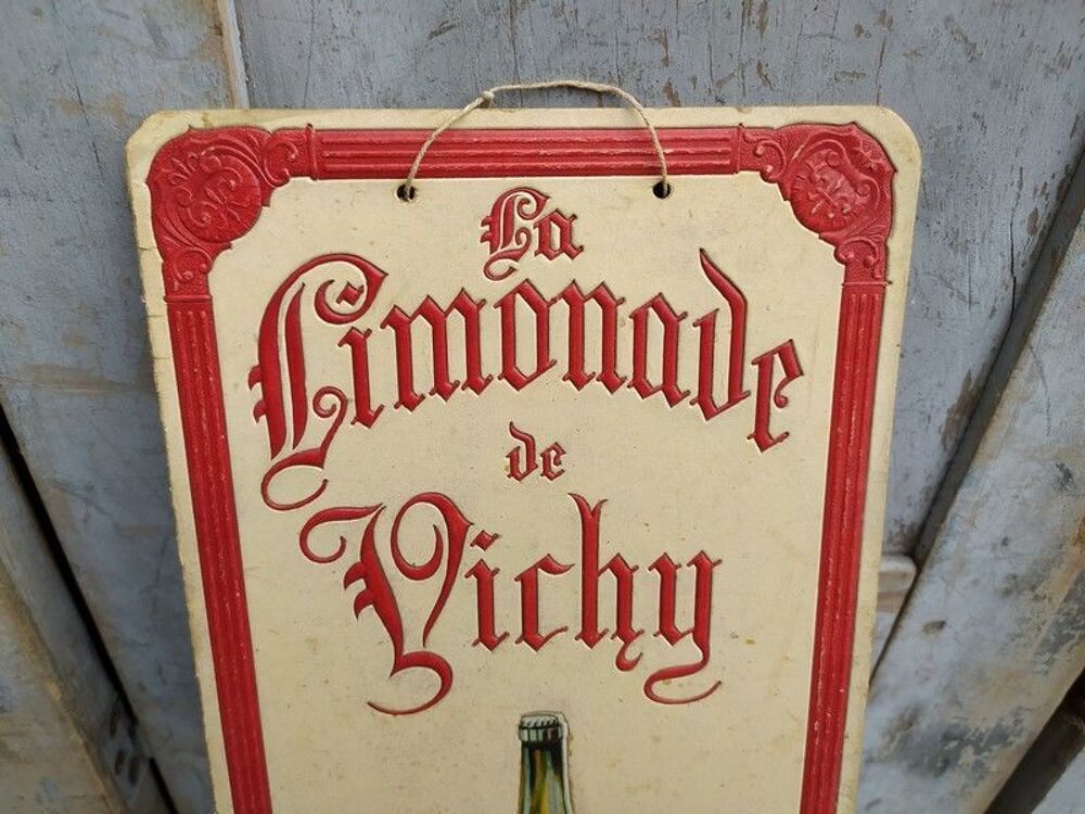 Ancien Carton Publicitaire Limonade de Vichy Bellegarde Ain 
