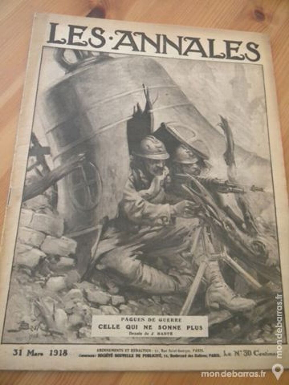 Les Annales n&deg;1814 du 31 mars 1918 Livres et BD
