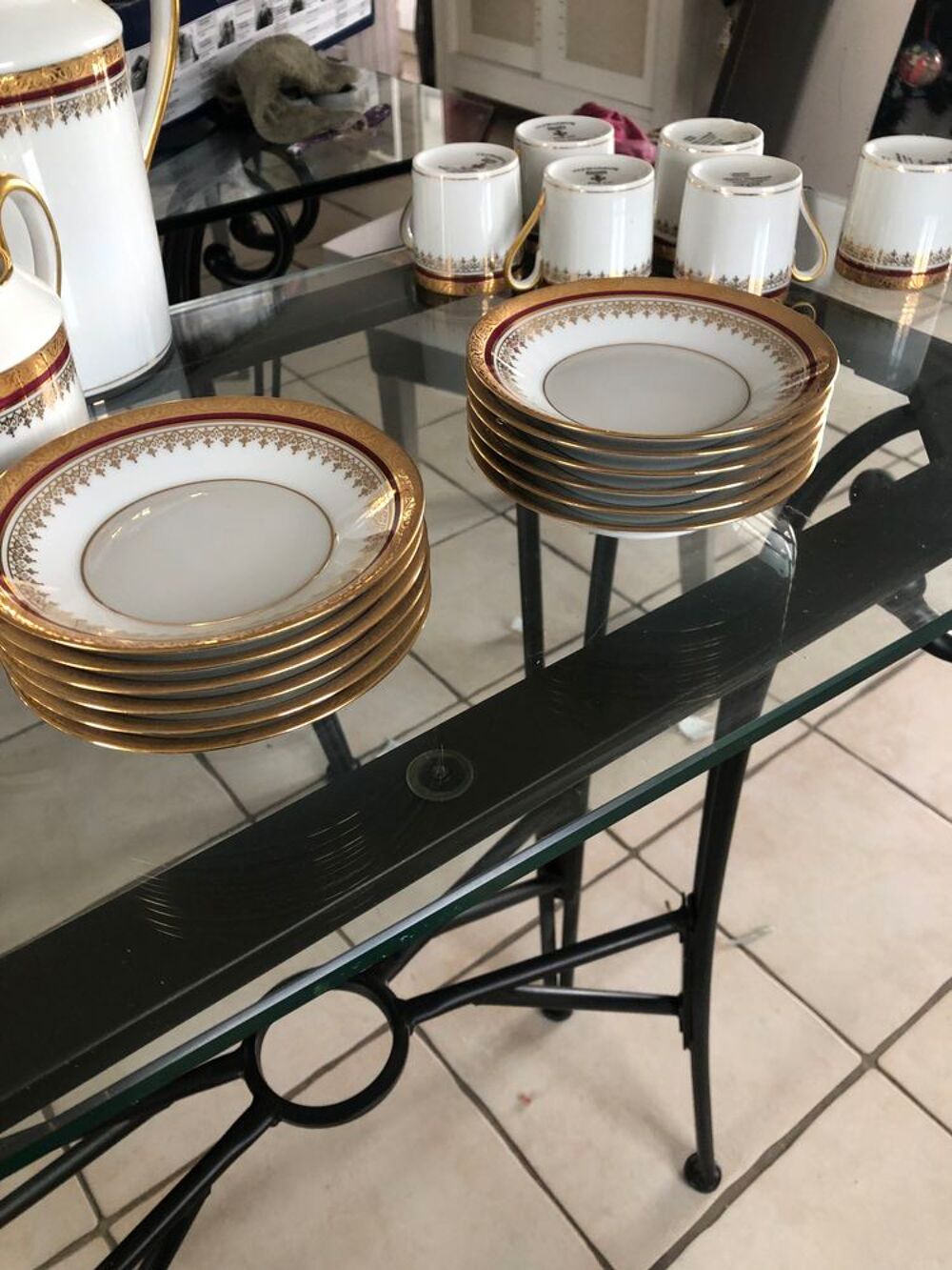 service &agrave; caf&eacute; porcelaine Décoration