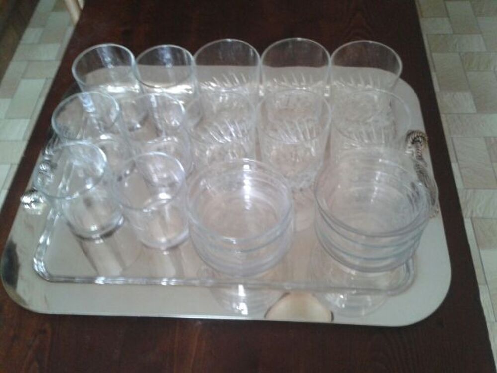 6 verres &agrave; whisky + 6 verres &agrave; eau + 8 ramequins transparent Dcoration