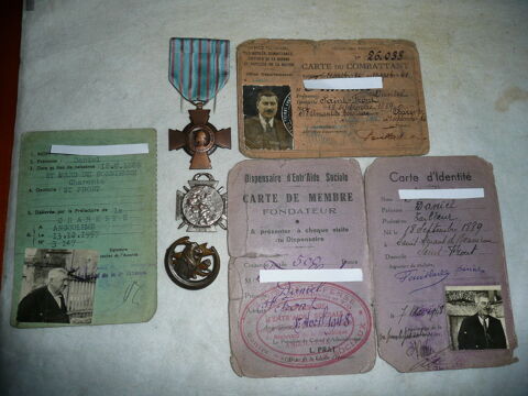 Lot de 3 médailles avec livret du combattant 47 Bordeaux (33)