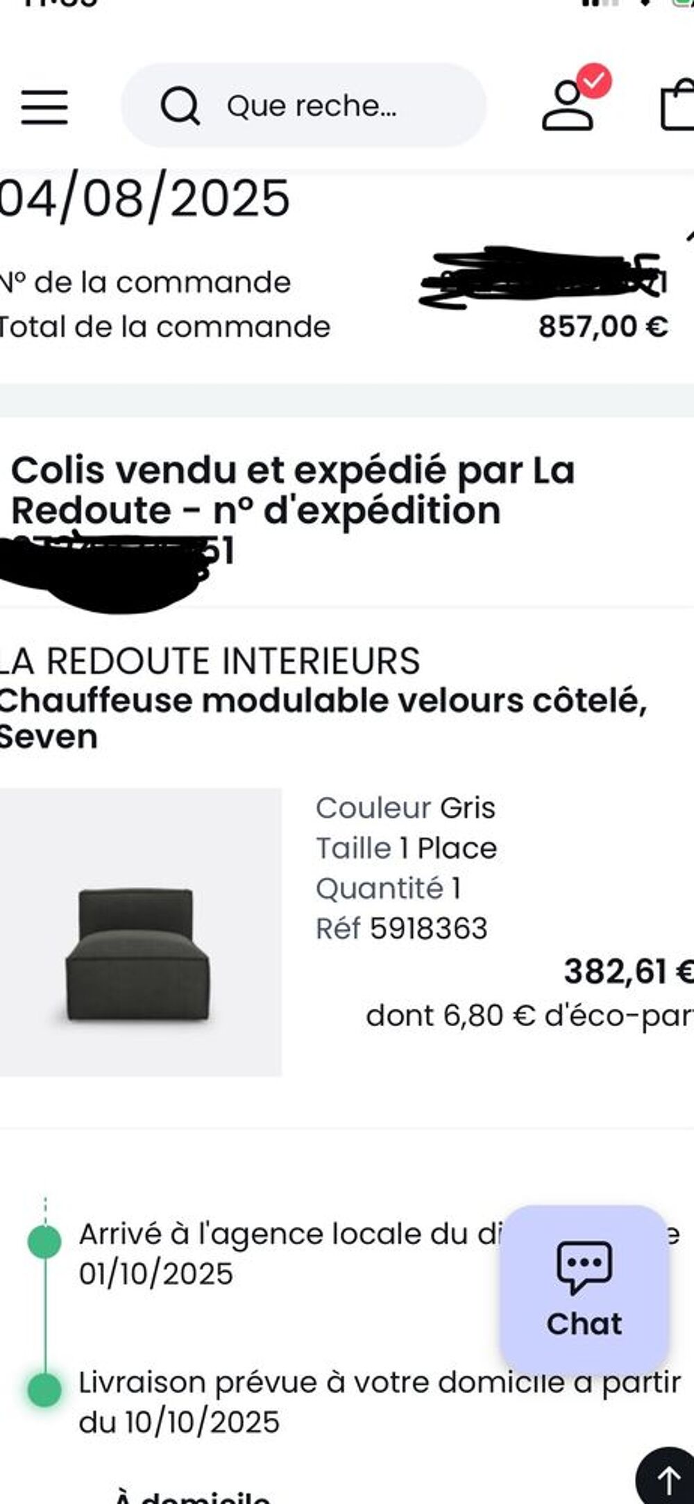 Canap&eacute; 2 modules Seven La Redoute Meubles