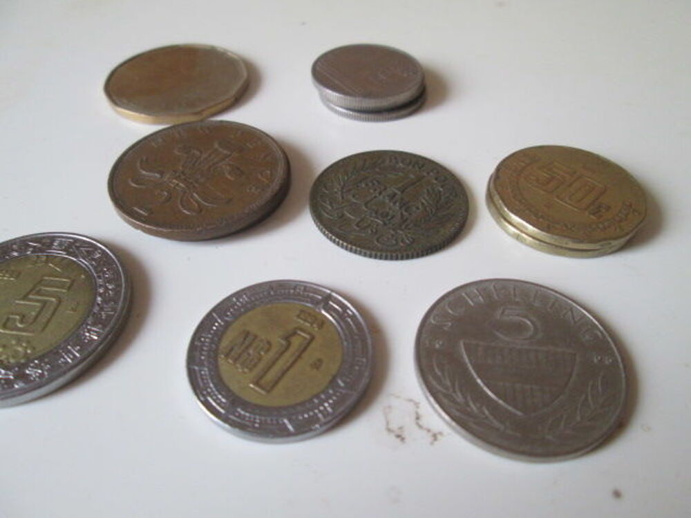 Pi&egrave;ces de monnaies &eacute;trang&egrave;res diverses 