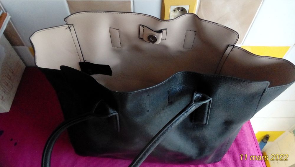Sac &agrave; main bi-couleur Maroquinerie