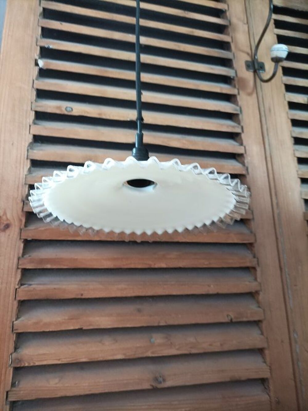 Suspension corole verre bord dentel&eacute; transparent Dpc 0823448 Décoration