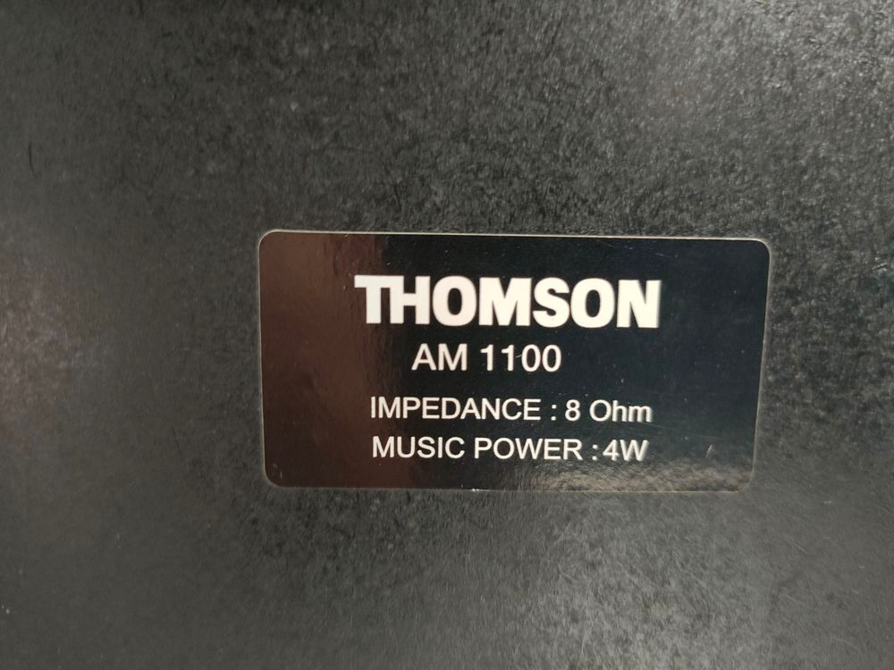 THOMSON paire d'enceintes hifi filaires 2x4W, bleu bois Audio et hifi