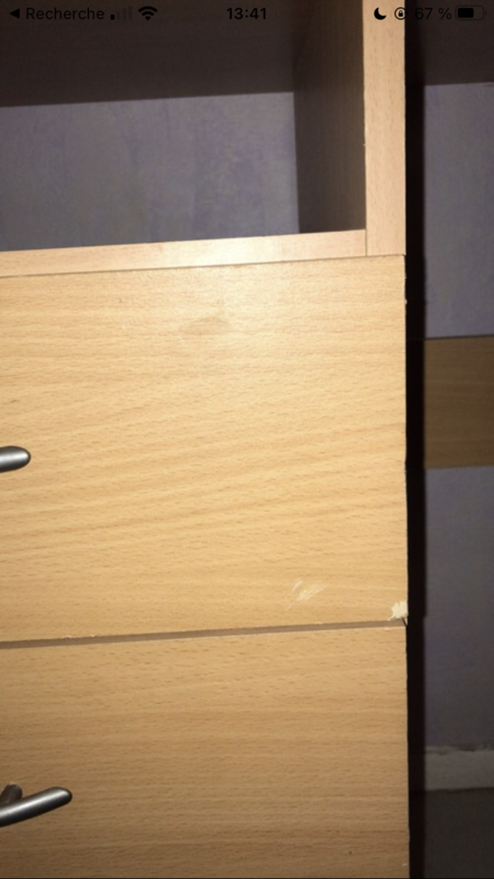 Bureau en bois clair avec tiroirs de rangement Meubles