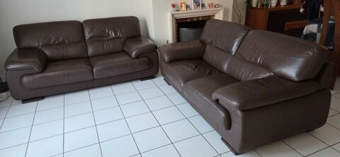 2 canap�s 2 places en cuir 360 Br�tigny-sur-Orge (91)