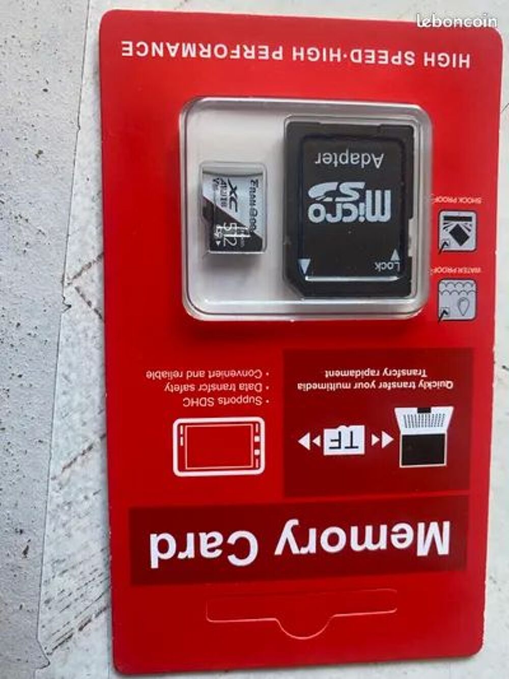 Carte micro sd 512 giga et adaptateur neuve Matériel informatique