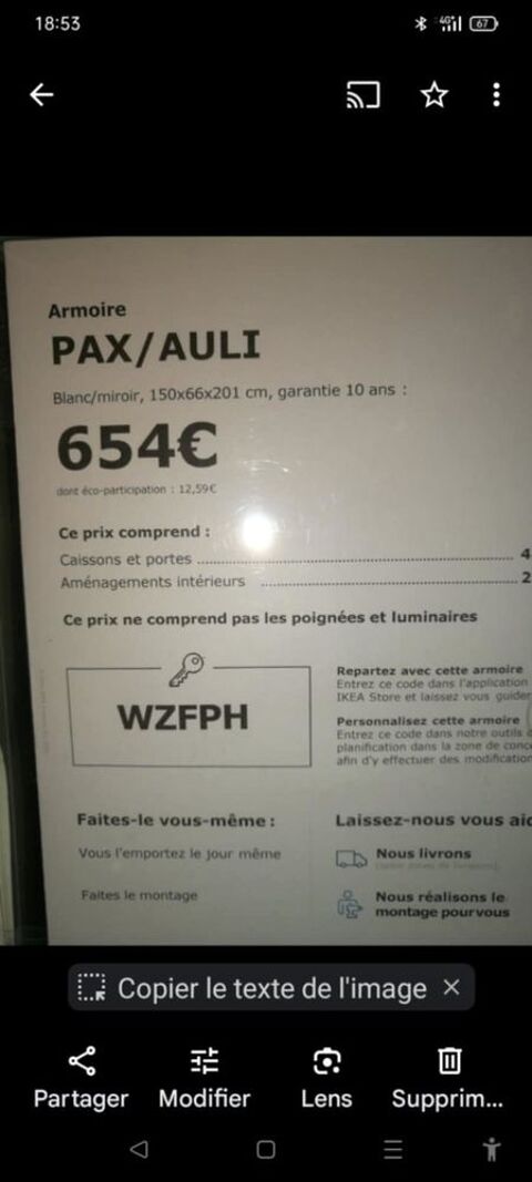 Armoire Paris 15 (75)