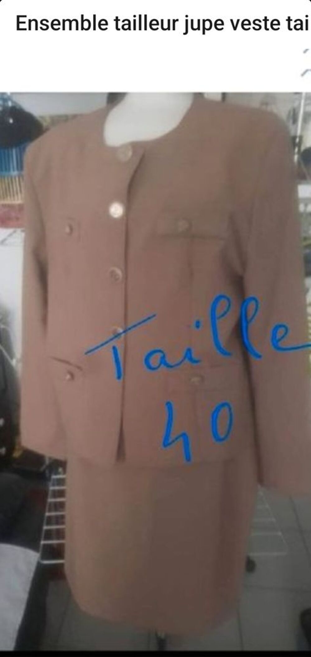 tailleur taupe taille 40 Vtements