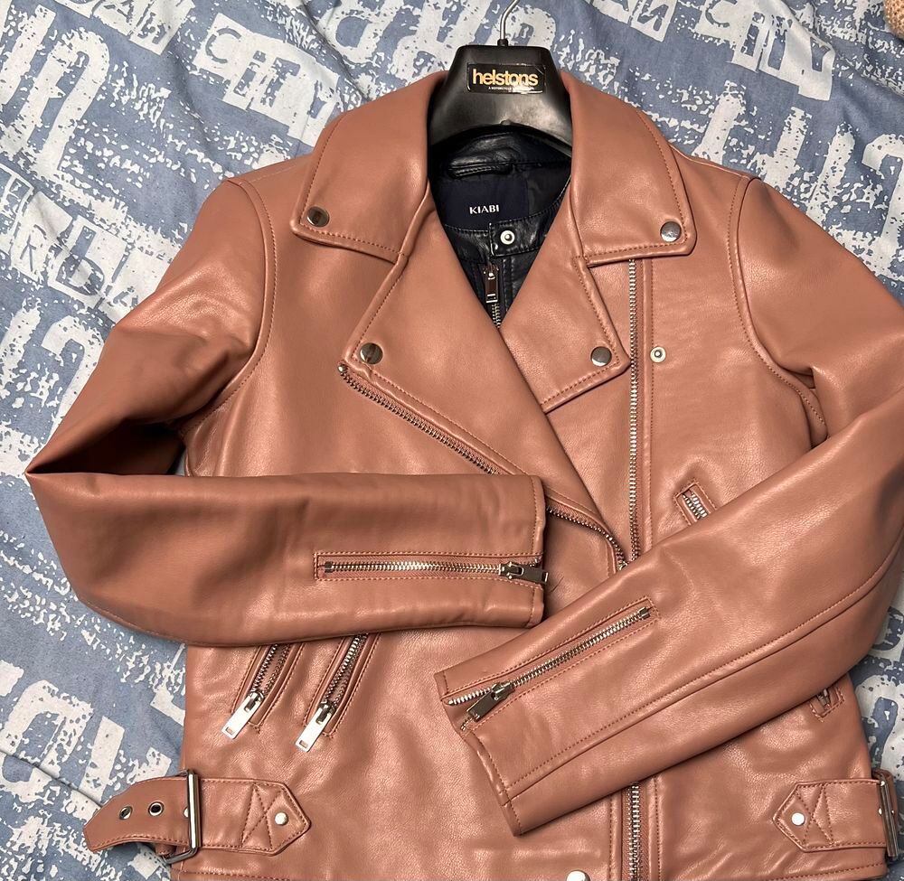Blouson gemma biker simili cuir Vêtements