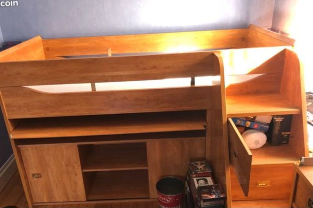 : Lit Gauthier avec bureau Mobilier enfants