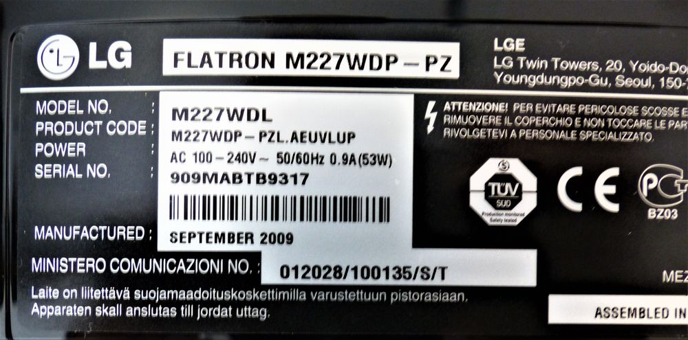 TELEVISEUR LG 56 cm Photos/Video/TV