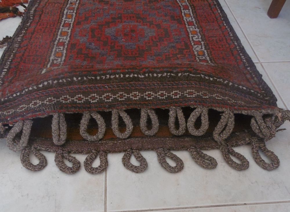 Tapis de selle Iran fait main, parfait &eacute;tat, 110x63 Décoration