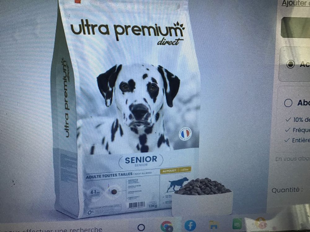   Croquettes Ultra Prénium pour chien  