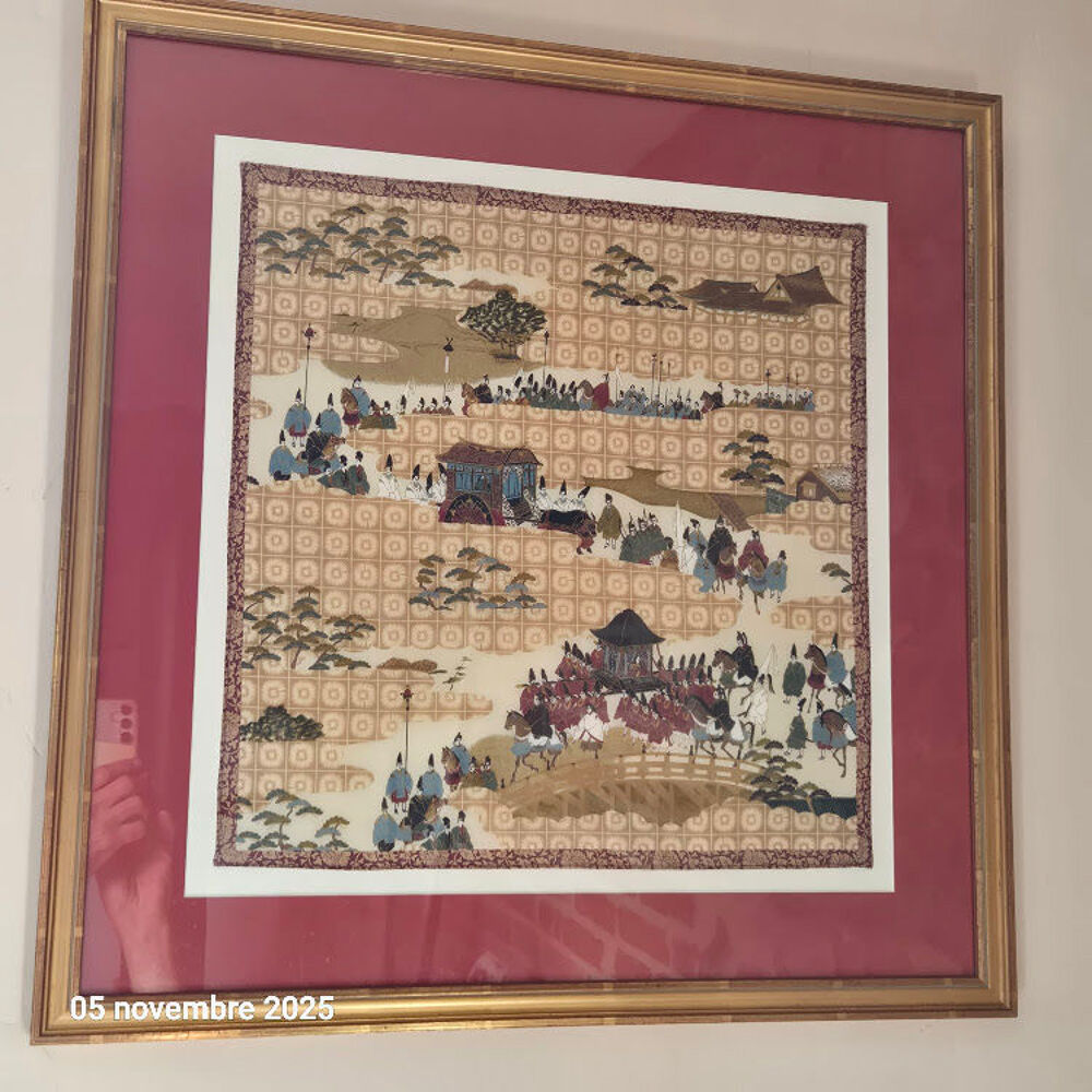 Foulard japonnais en soie achet&eacute; au Japon, &eacute;poque Edo 1600-1 Décoration