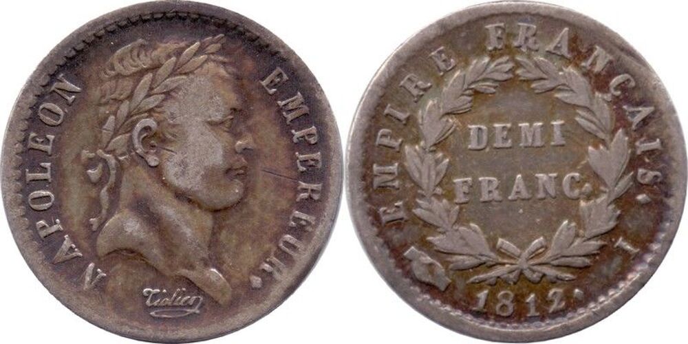 Napol&eacute;on 1er Demi franc 1812 i Limoges 