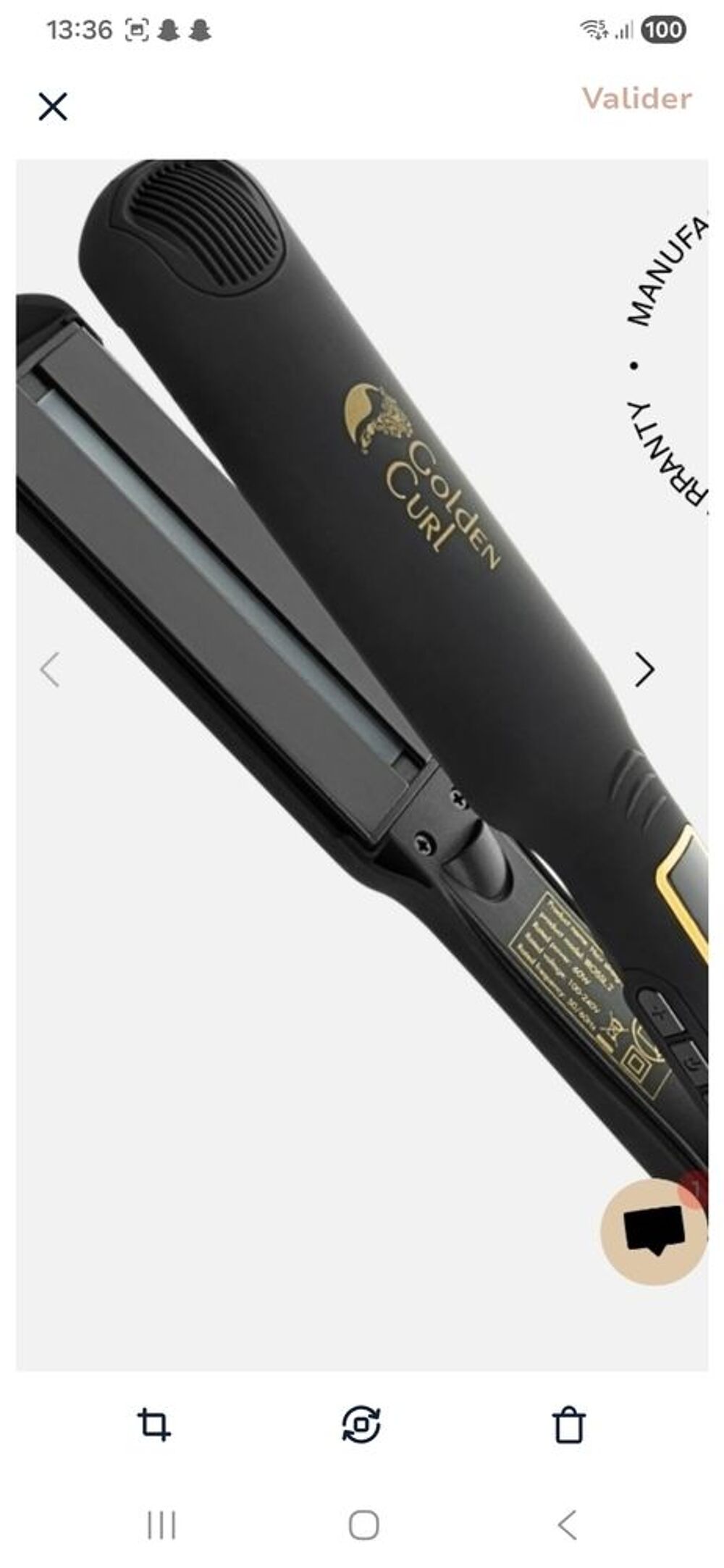 Lisseur r&eacute;volutionnaire infrarouge golden curl irossi 2 Electroménager