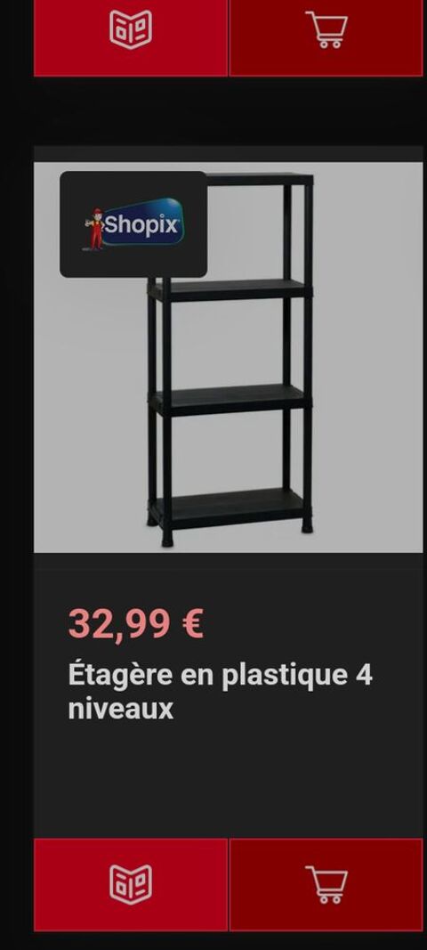 Étagère pvc noir 140 x60 x30 10 Le Morne-Rouge (97)