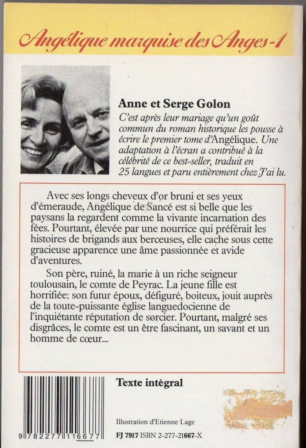 Ang&eacute;lique marquise des anges T1 - Anne &amp; Serge Golon Livres et BD