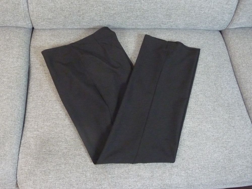 Pantalon Droit Noir &agrave; Fines Rayures Noir- Yumi Mazao Vêtements