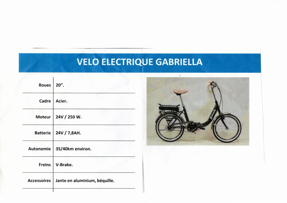 Velo electrique gabriella hot sale