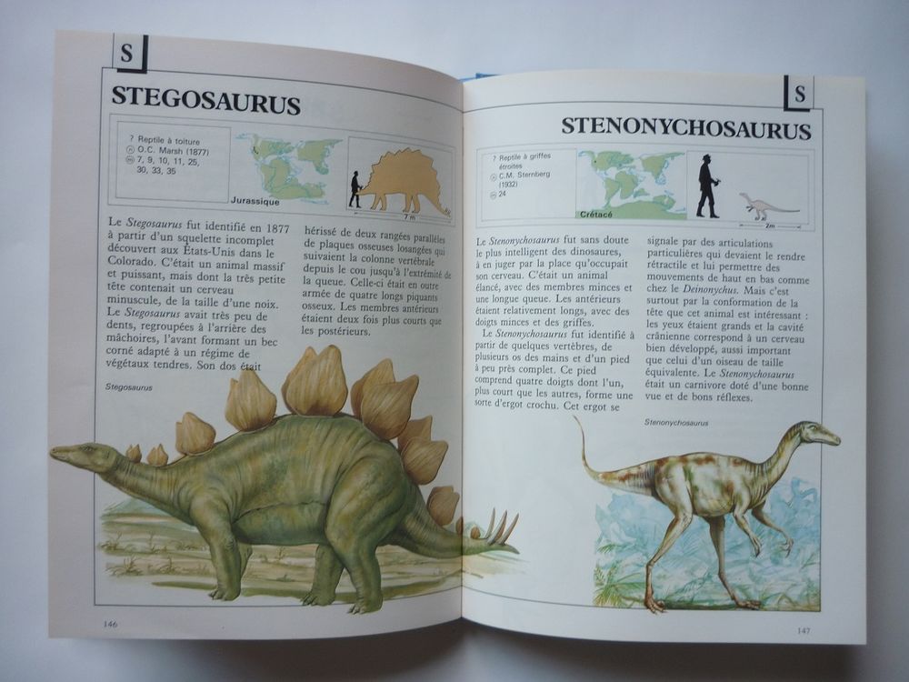 LES DINOSAURES DE A &agrave; Z Michael Benton (&Eacute;dit. ROUGE OR 1990) Livres et BD