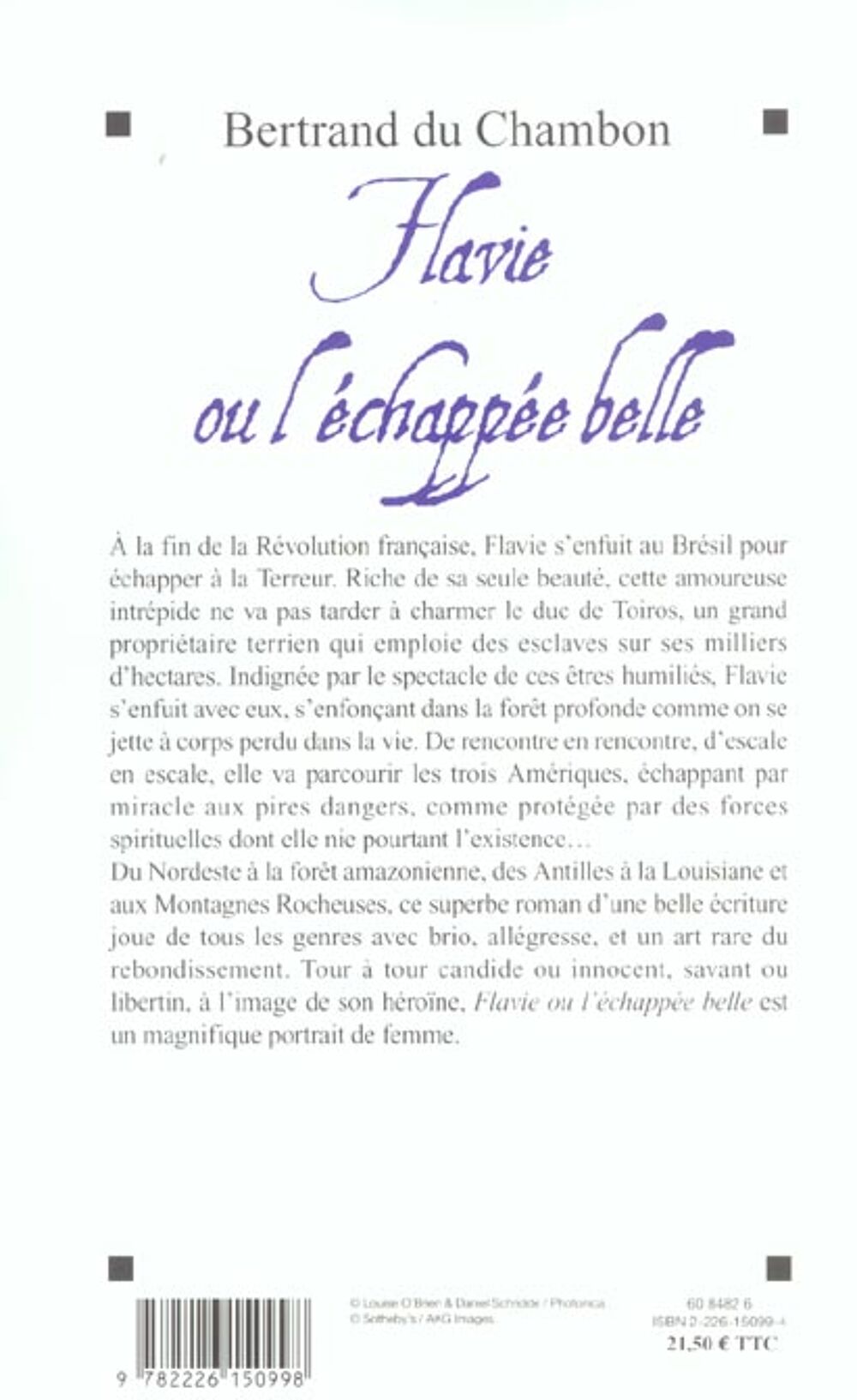 Flavie ou l'&eacute;chapp&eacute;e belle Livres et BD