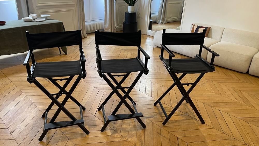 Lot de 3 chaises de maquillage pliantes Meubles