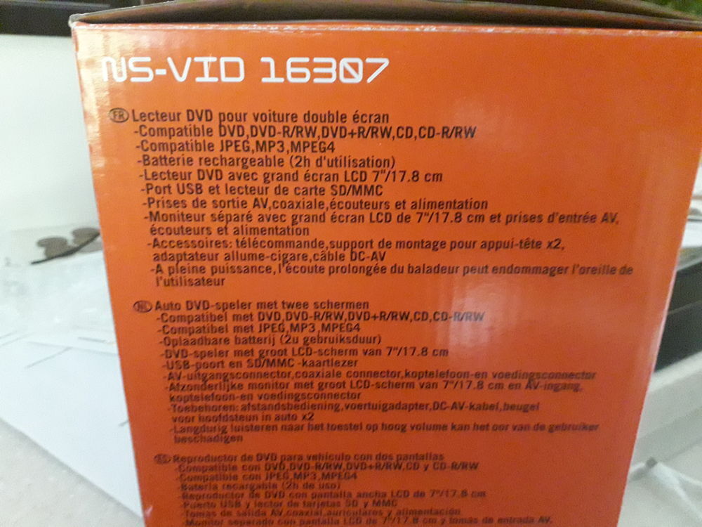 Lecteur DVD AUTO dble &eacute;crans Audio et hifi