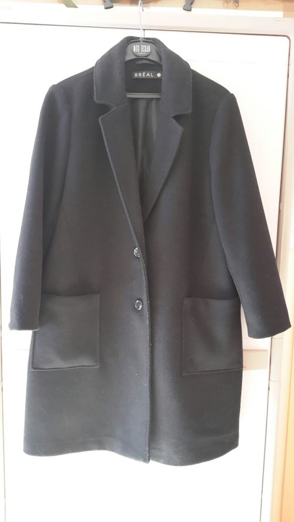 Manteau femme lainage noir Vtements