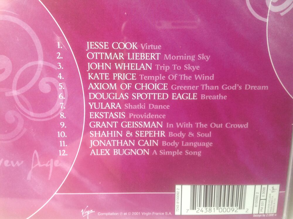 L'UNIVERS DE LA NEW AGE COMPILATION Envoi Possible
CD et vinyles