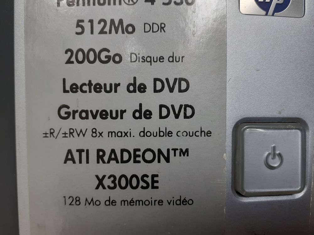Ordinateur HP+ console video +clavie r+souris Matériel informatique