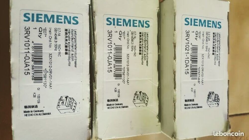 Contacteurs Siemens Bricolage