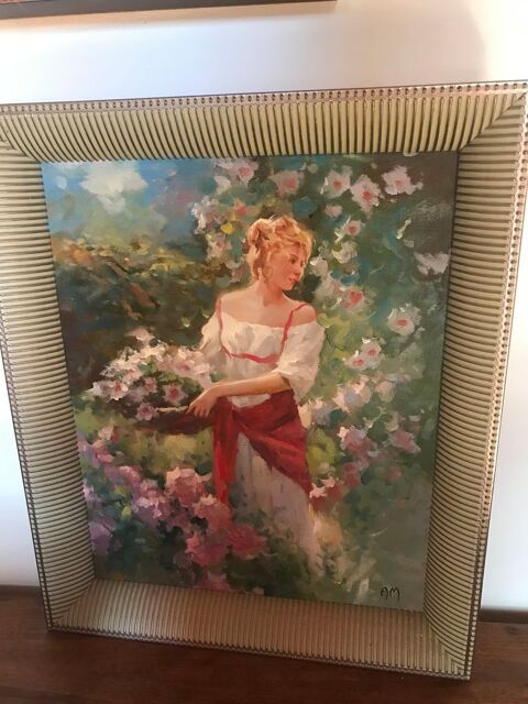 HUILE SUR TOILE SIGNEE ANNA MIRONOVA, artiste contemporain. Saint-Aubin-des-Châteaux (44)