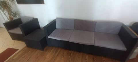 Ensemble banquette, fauteuil, table pour jardin ou terrasse 80 Lyon 6 (69)