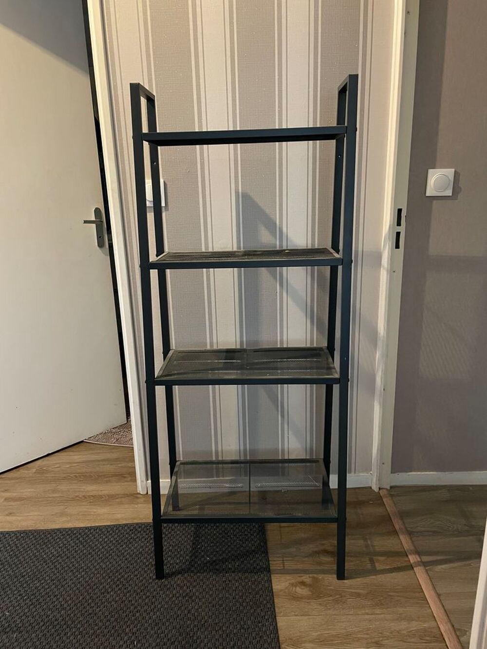 &Eacute;tag&egrave;re M&eacute;tal Gris Fonc&eacute; Meubles